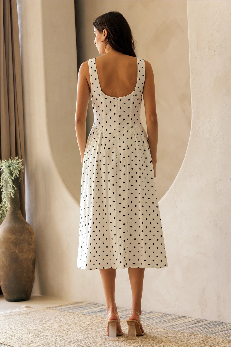 FIT AND FLARE MIDI DRESS