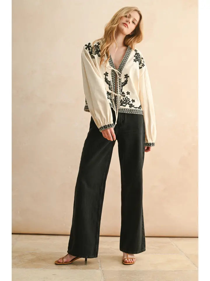 IRIS FLORAL DETAIL JACKET