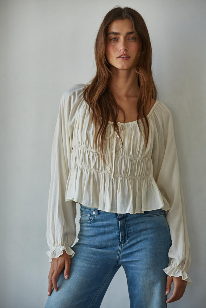 FLORENCE SMOCKED TOP