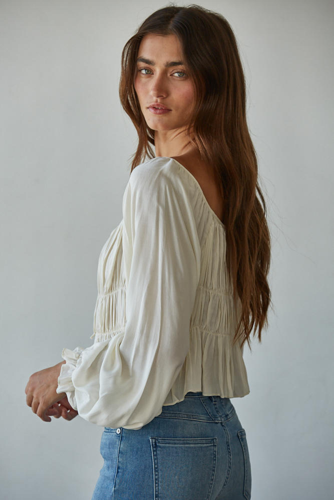 FLORENCE SMOCKED TOP