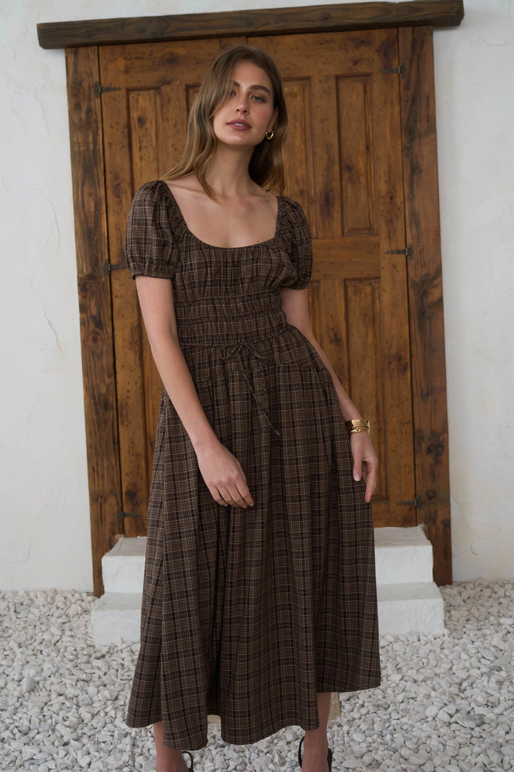 FLUTTER MIDI DRESS