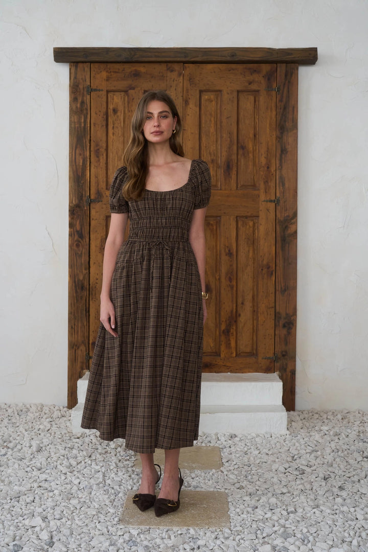 FLUTTER MIDI DRESS