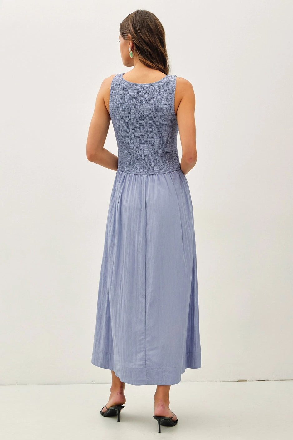 GEO SMOCKED DRESS