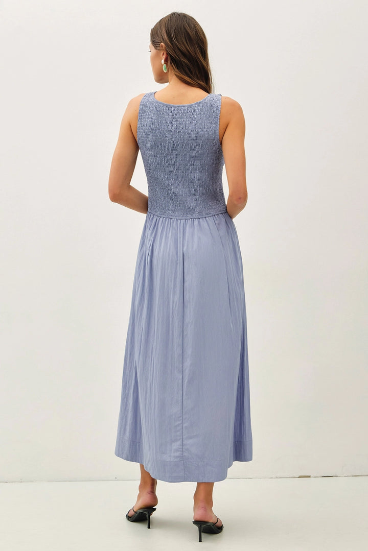 GEO SMOCKED DRESS