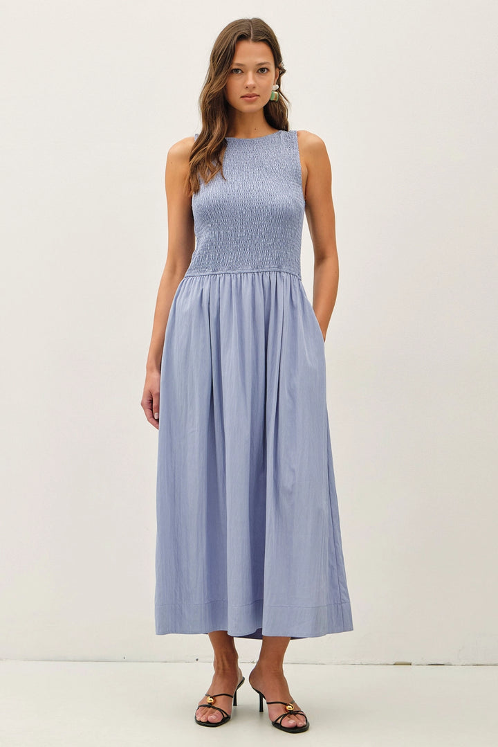 GEO SMOCKED DRESS