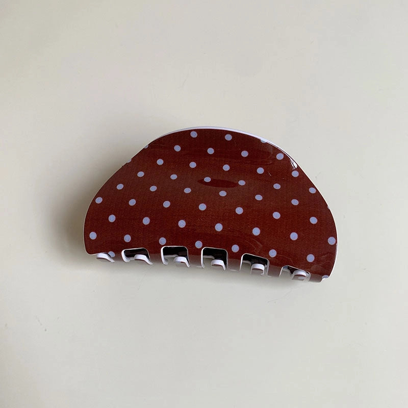 HALF CIRCLE CLAW CLIP - RED