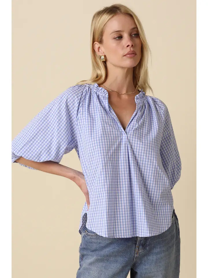 HAYLEE GINGHAM TOP