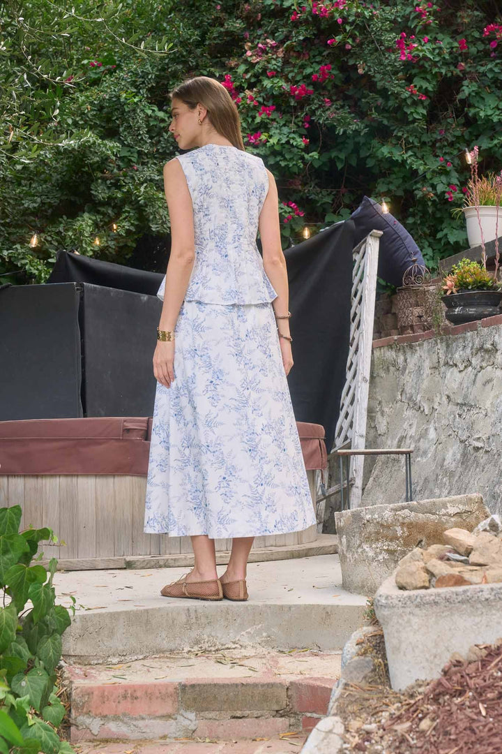 HEATHER FLORAL MIDI SKIRT