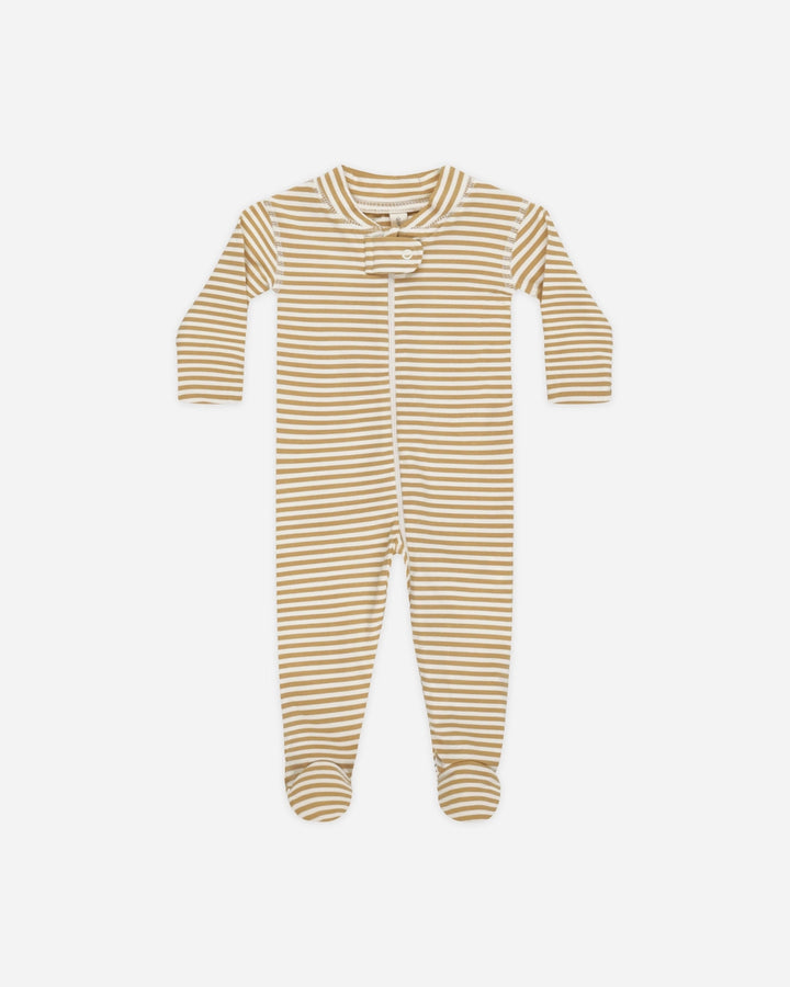 LONGSLEEVE ZIP SLEEPER - HONEY STRIPE