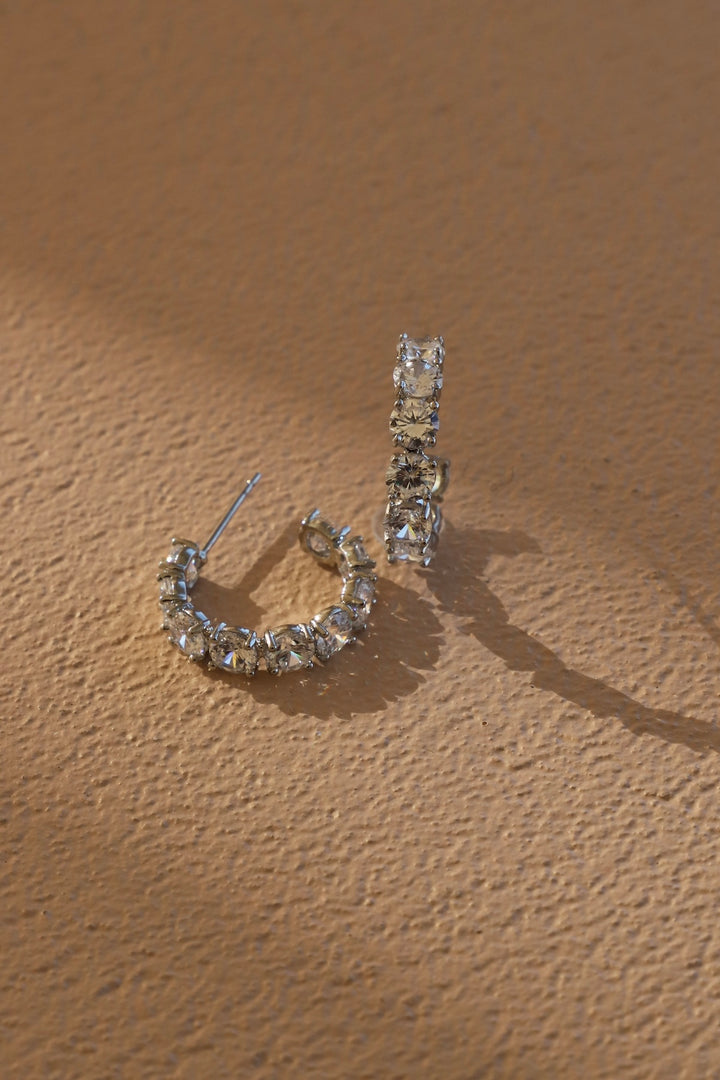 STELLA CZ ETERNITY HOOPS- SILVER