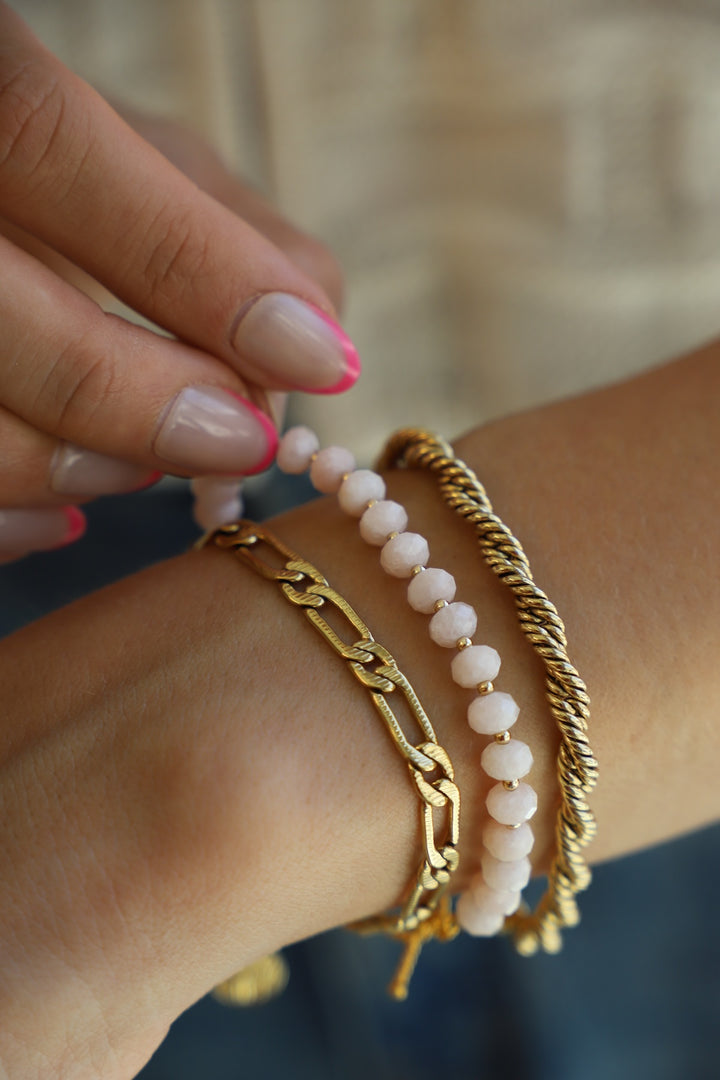 BLUSH RONDELLE BRACELET