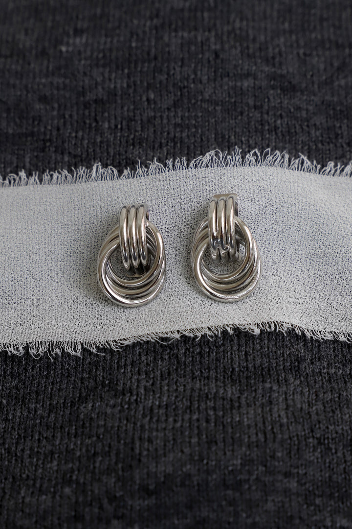 TRINITY KNOT STUDS- SILVER
