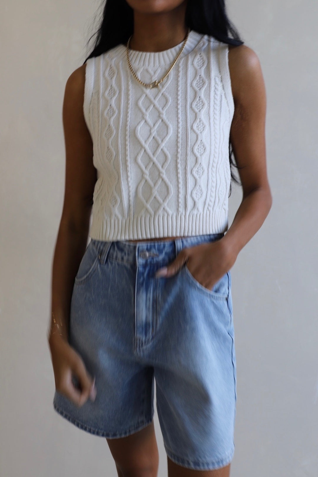 CABLE KNIT TANK
