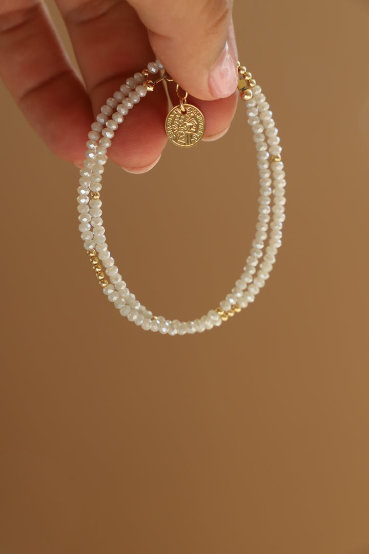 ALABASTER PETITE CRYSTAL DOUBLE WRAP BRACELET