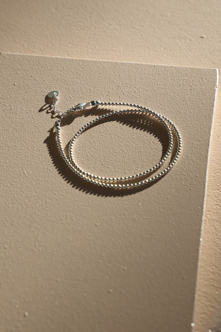 STERLING SILVER DOUBLE WRAP BRACELET