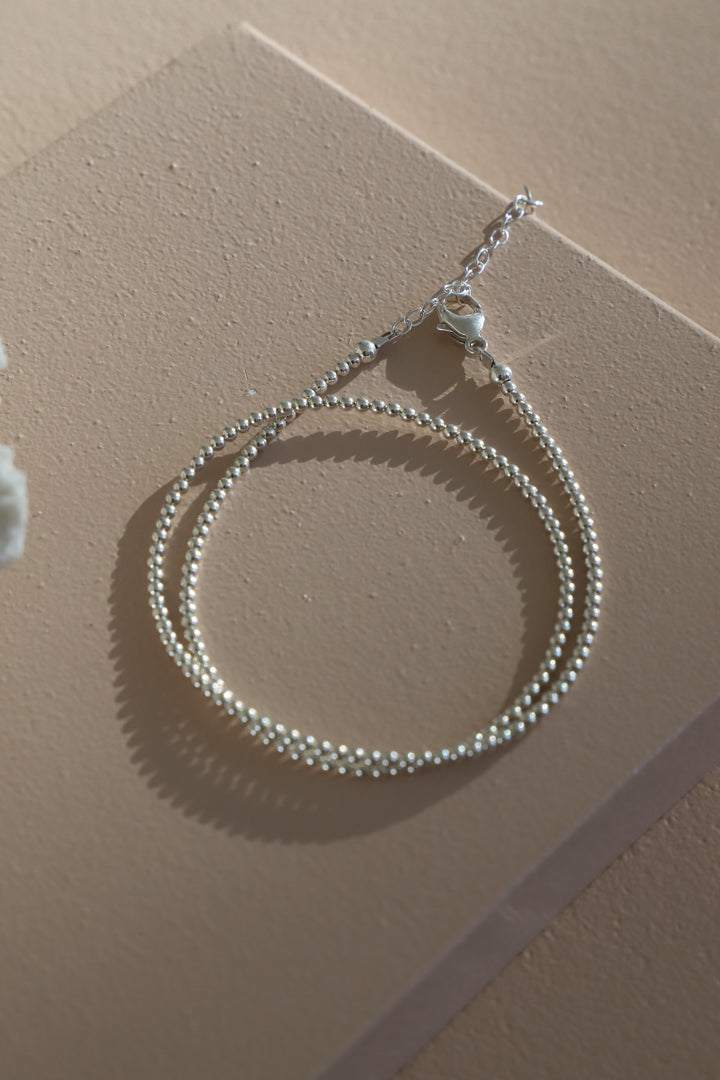 STERLING SILVER DOUBLE WRAP BRACELET