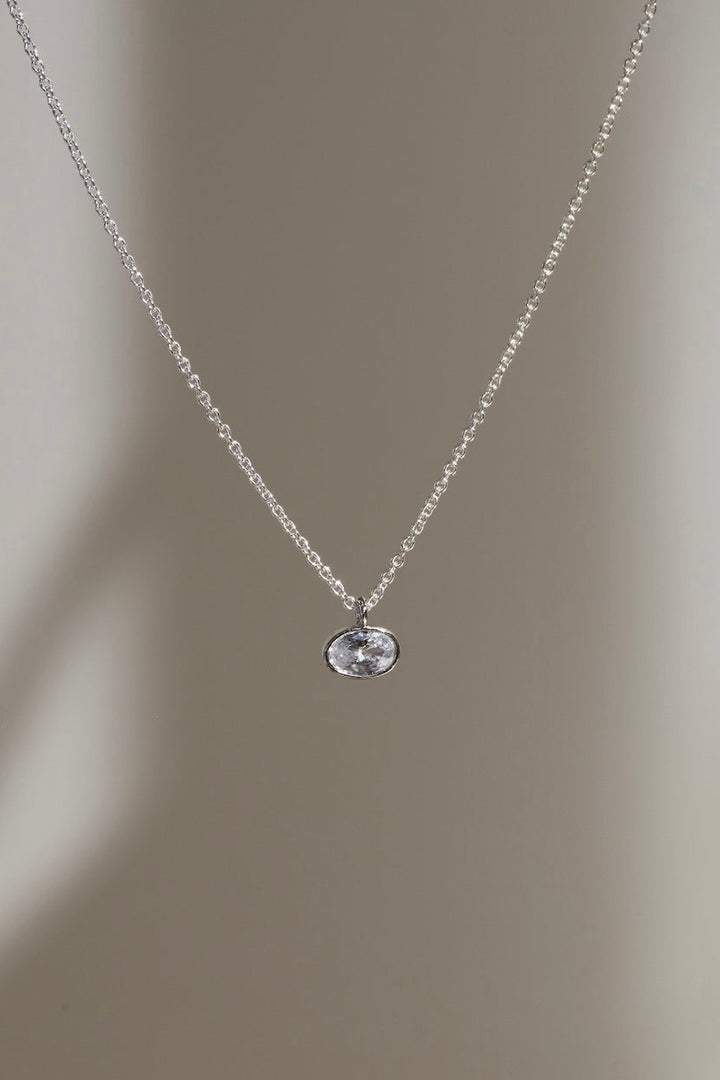 SHAY MICRO BEZEL NECKLACE- SILVER