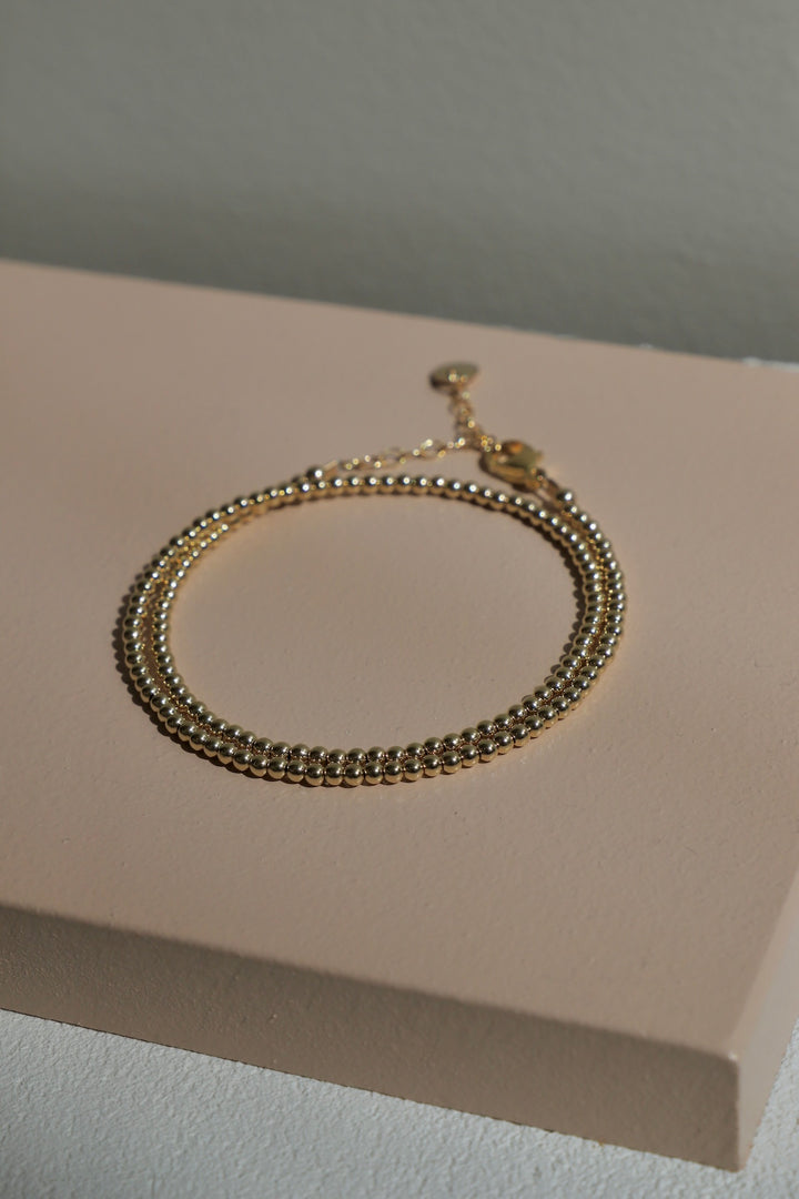 GOLD FILLED DOUBLE WRAP BRACELET
