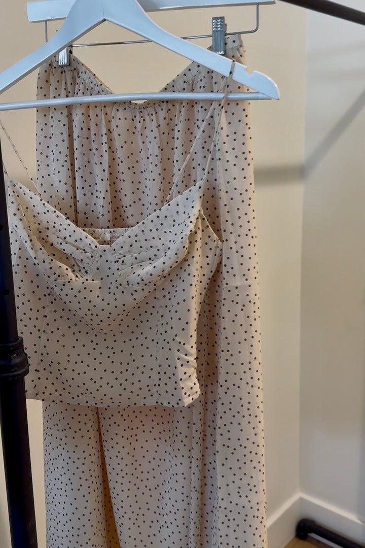 POLKA DOT CHIFFON BUSTIER