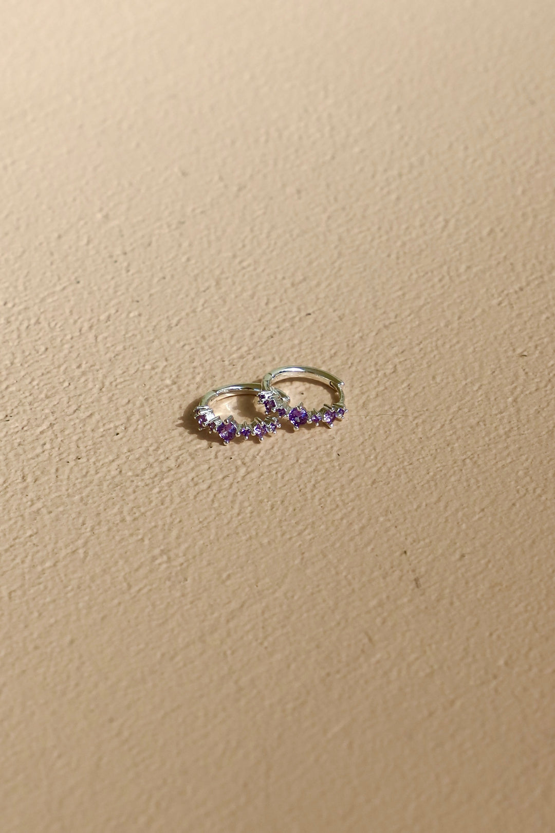 LILAC CZ HUGGIES- SILVER