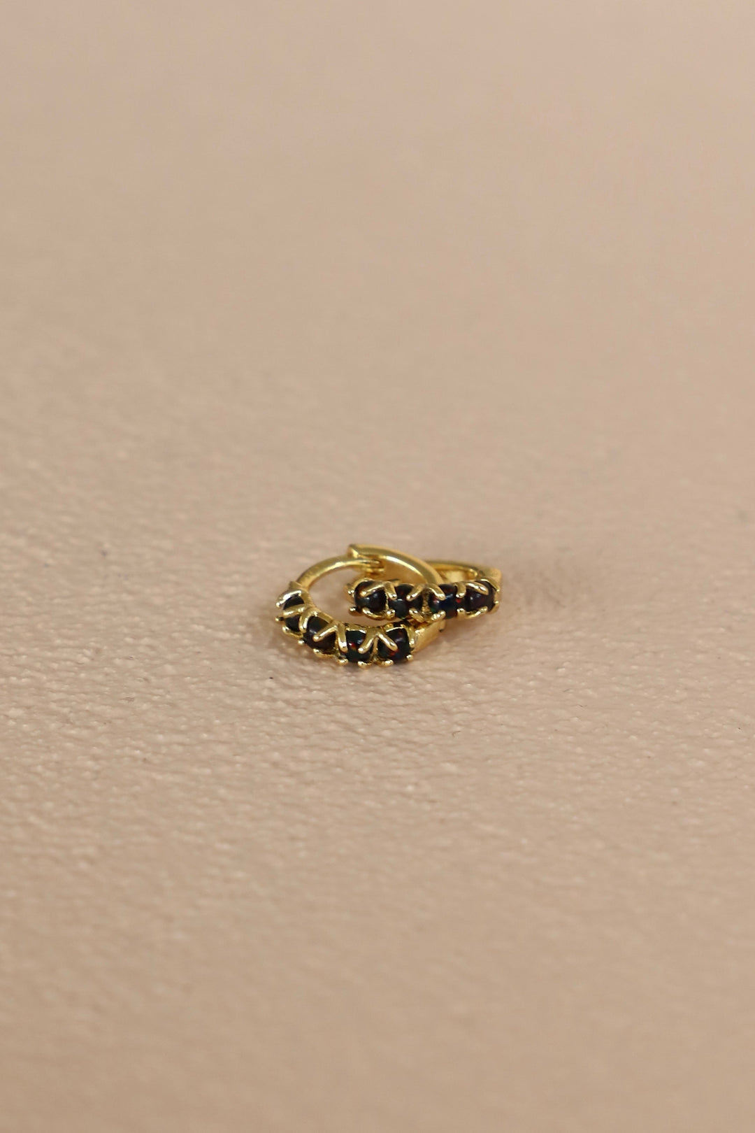 BLACK OPAL MINI HOOPS