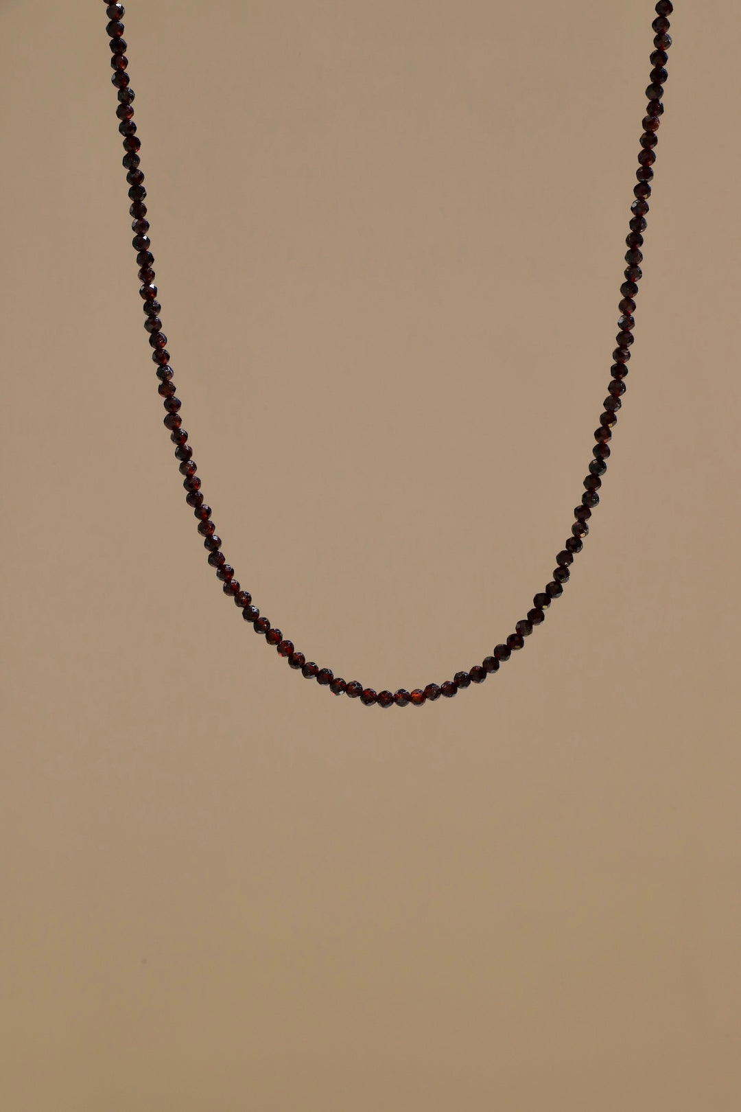 SEMI-PRECIOUS GARNET BEADED NECKLACE