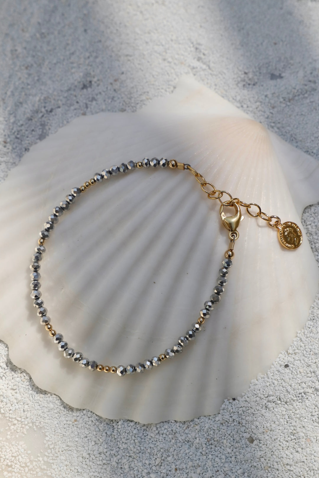 PETITE SHINY METALLIC CRYSTAL BRACELET