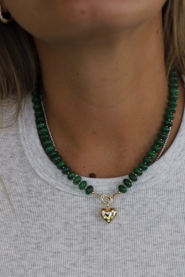THE COLLECTOR NECKLACE- FOREST GREEN