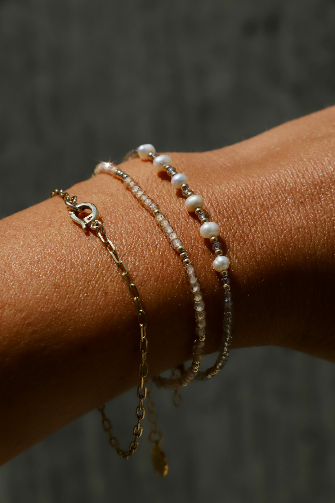 CITRINE CZ BEADED BRACELET