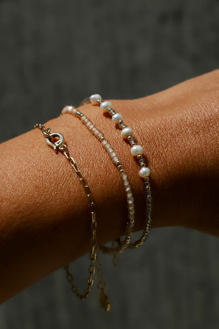 CITRINE CZ BEADED BRACELET