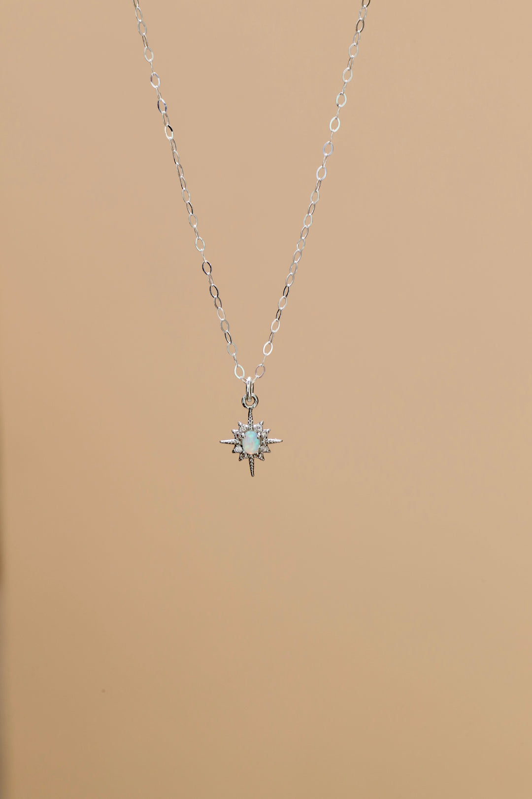OPAL STAR NECKLACE- SILVER