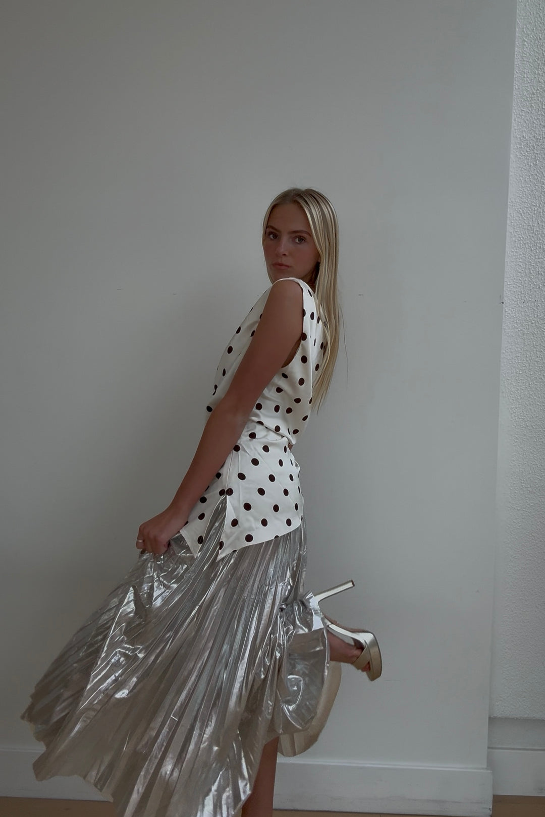 ALESSANDRA METALLIC SKIRT