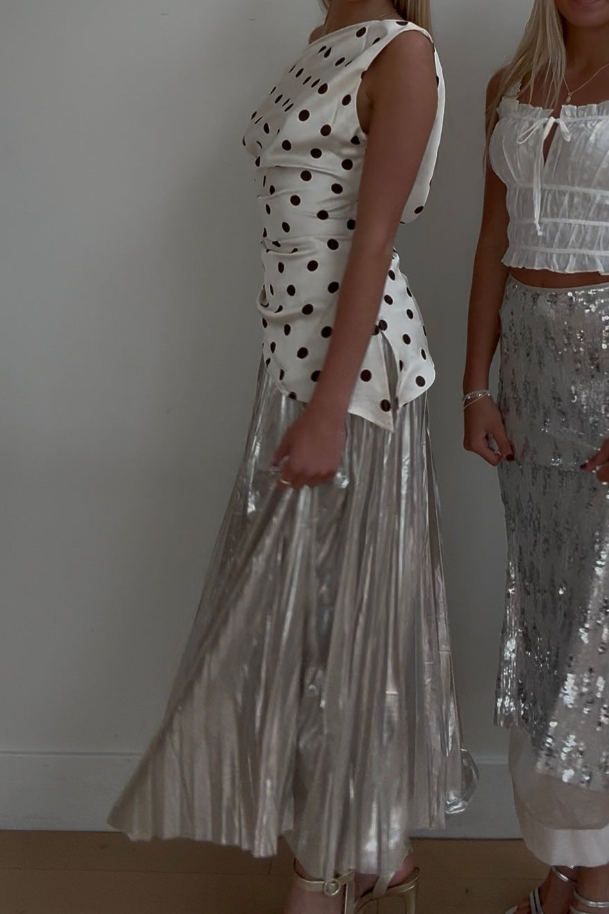 ALESSANDRA METALLIC SKIRT