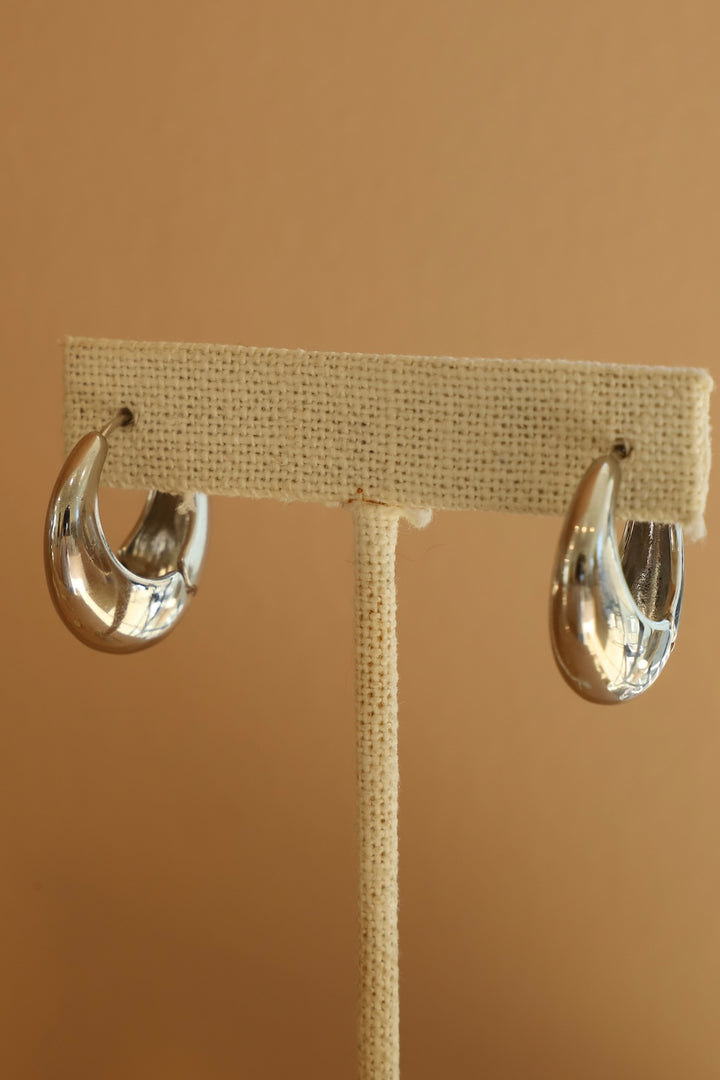 SILVER AMALFI CHUNKY HOOPS