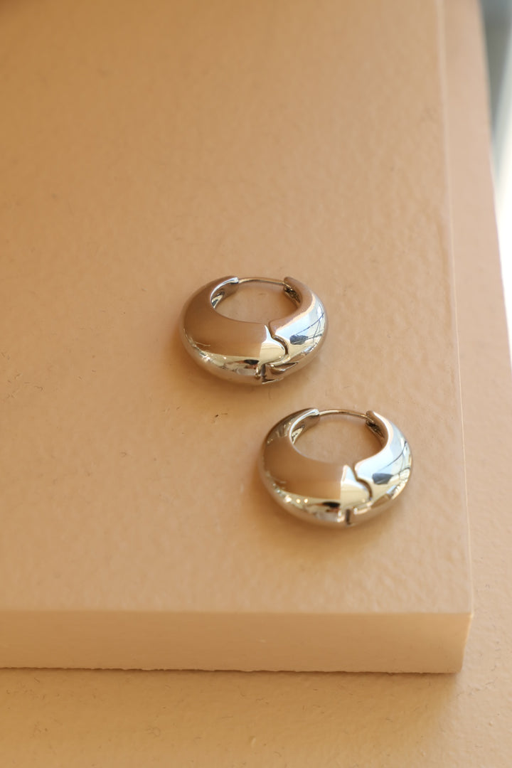SILVER AMALFI CHUNKY HOOPS