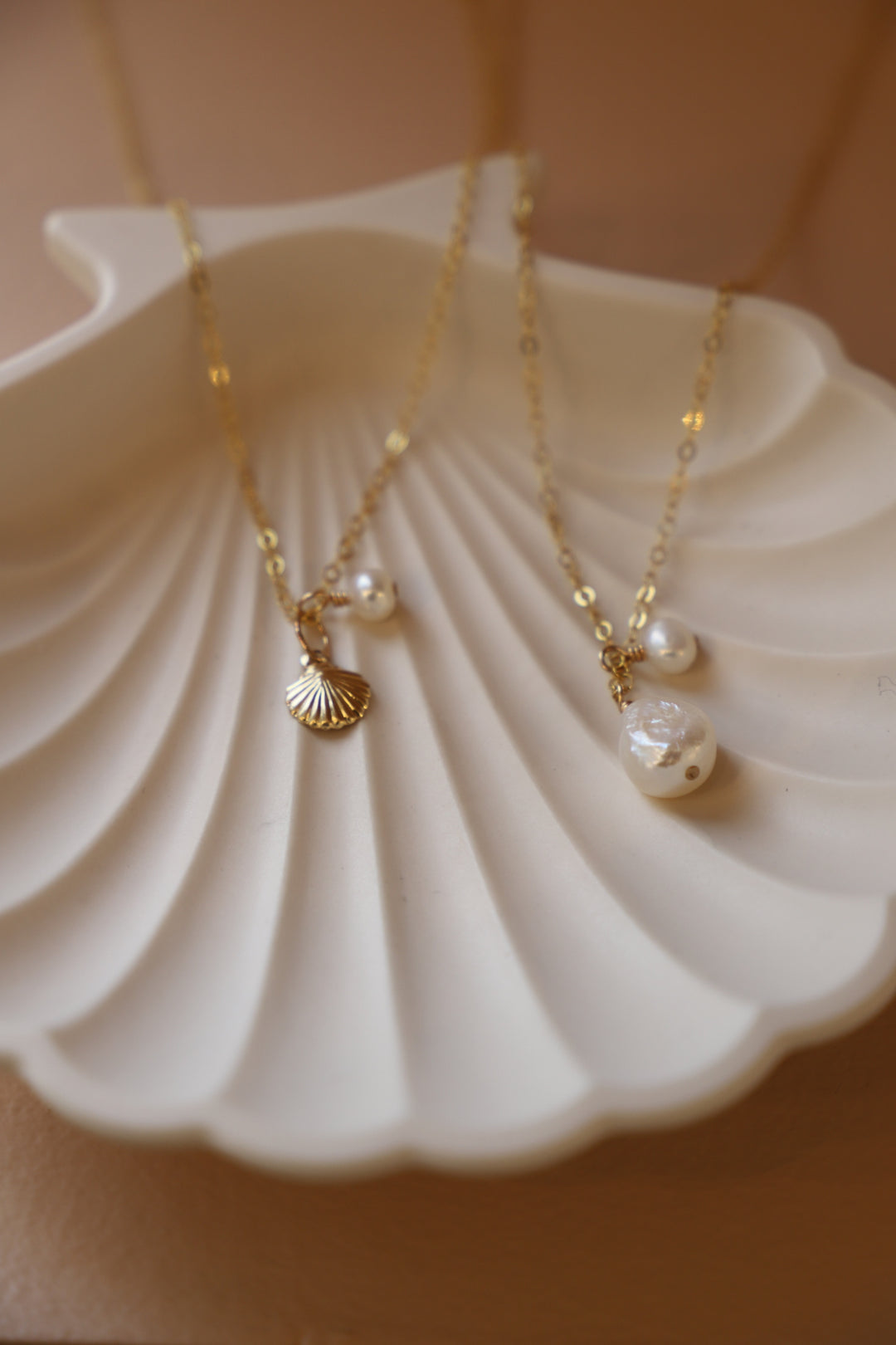 DOUBLE PEARL DROP NECKLACE