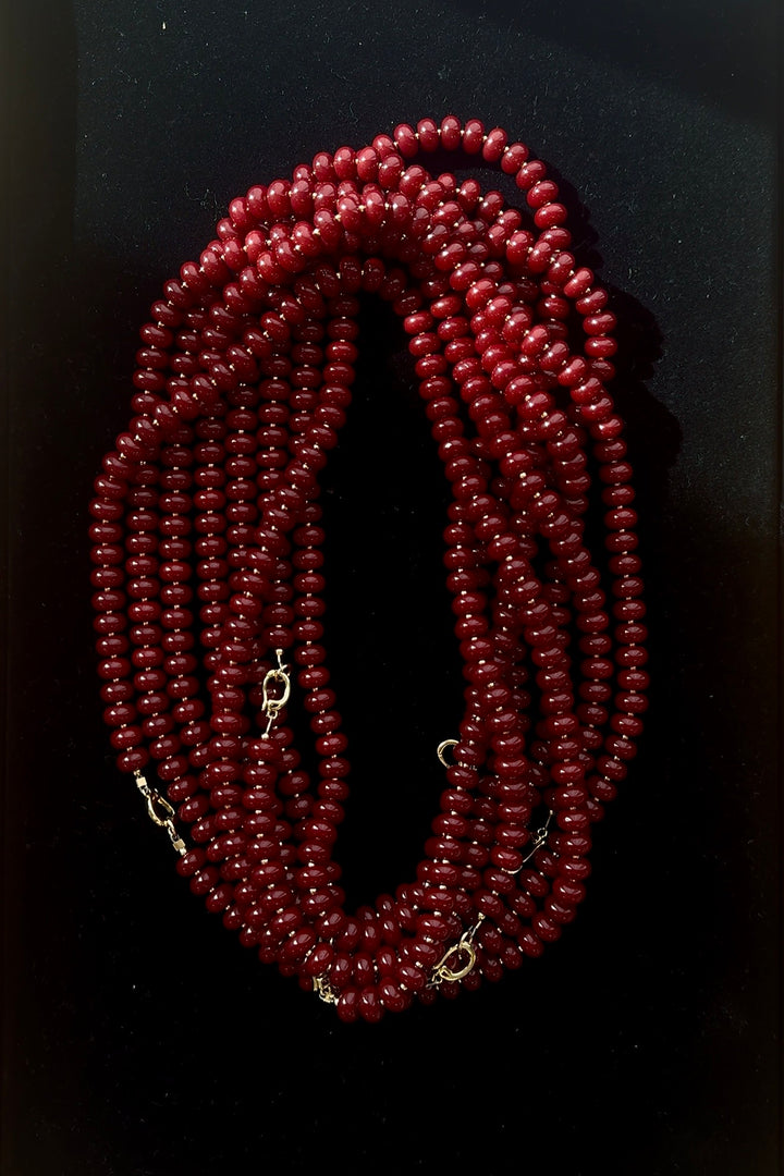 THE COLLECTOR NECKLACE- BURGUNDY