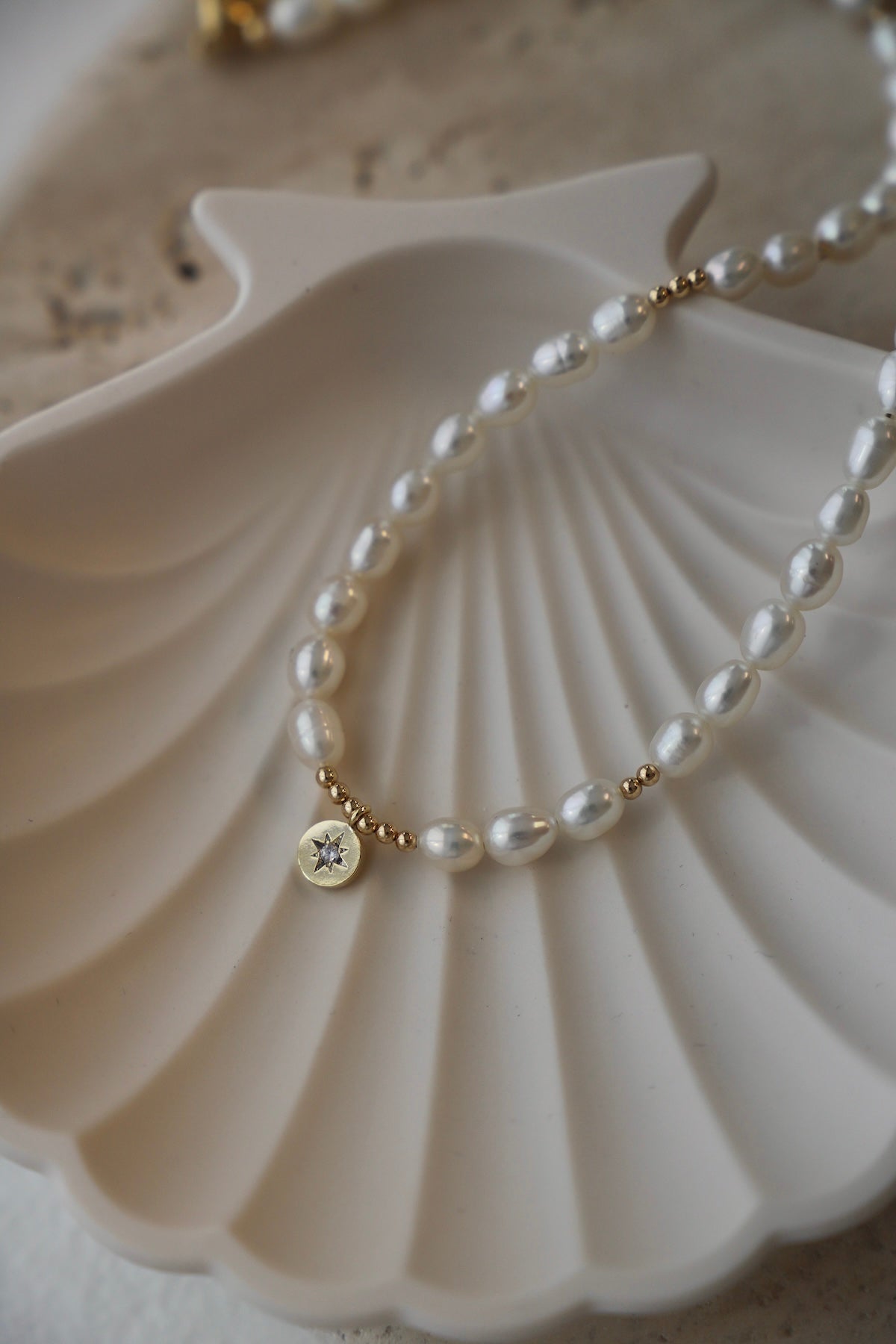 PEARL BEADED STAR MEDALLION NECKLACE – Katie Waltman Jewelry