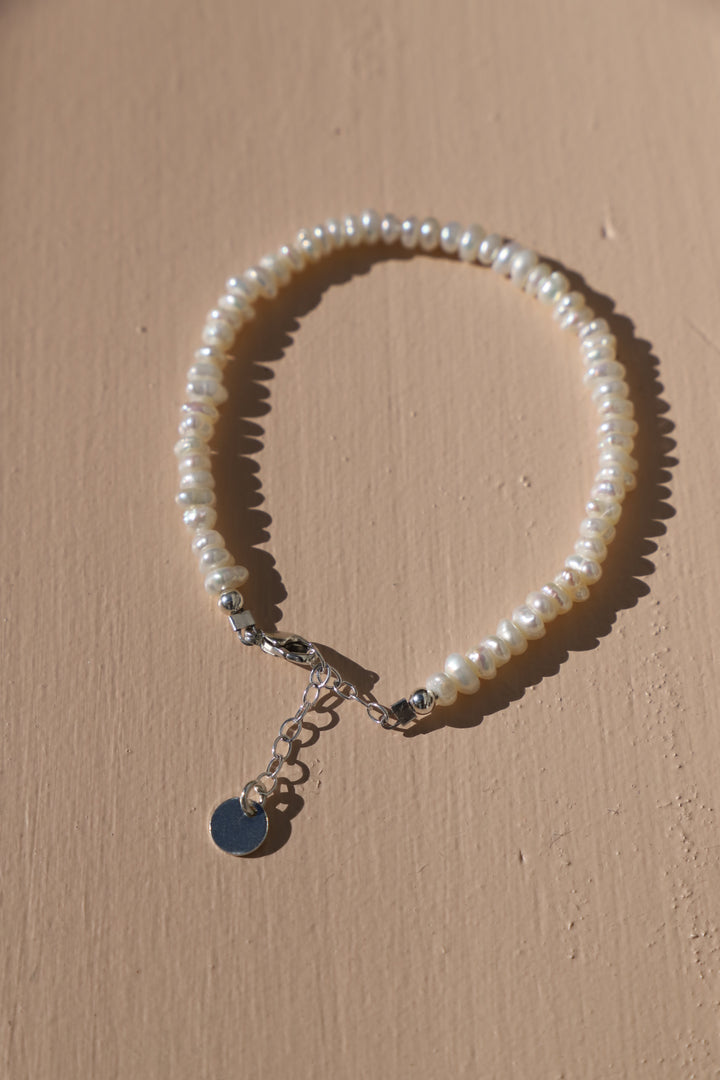 GRACE PEARL BRACELET - STERLING SILVER
