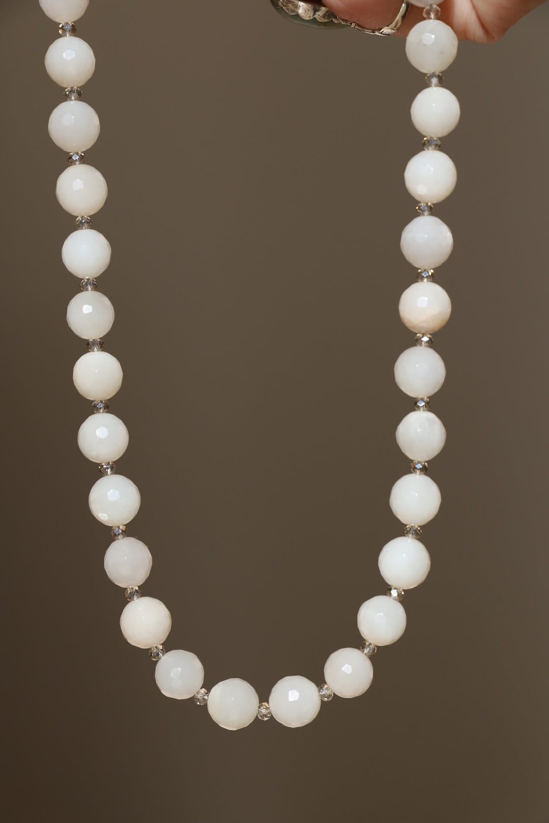 MOONSTONE BEADED NECKLACE