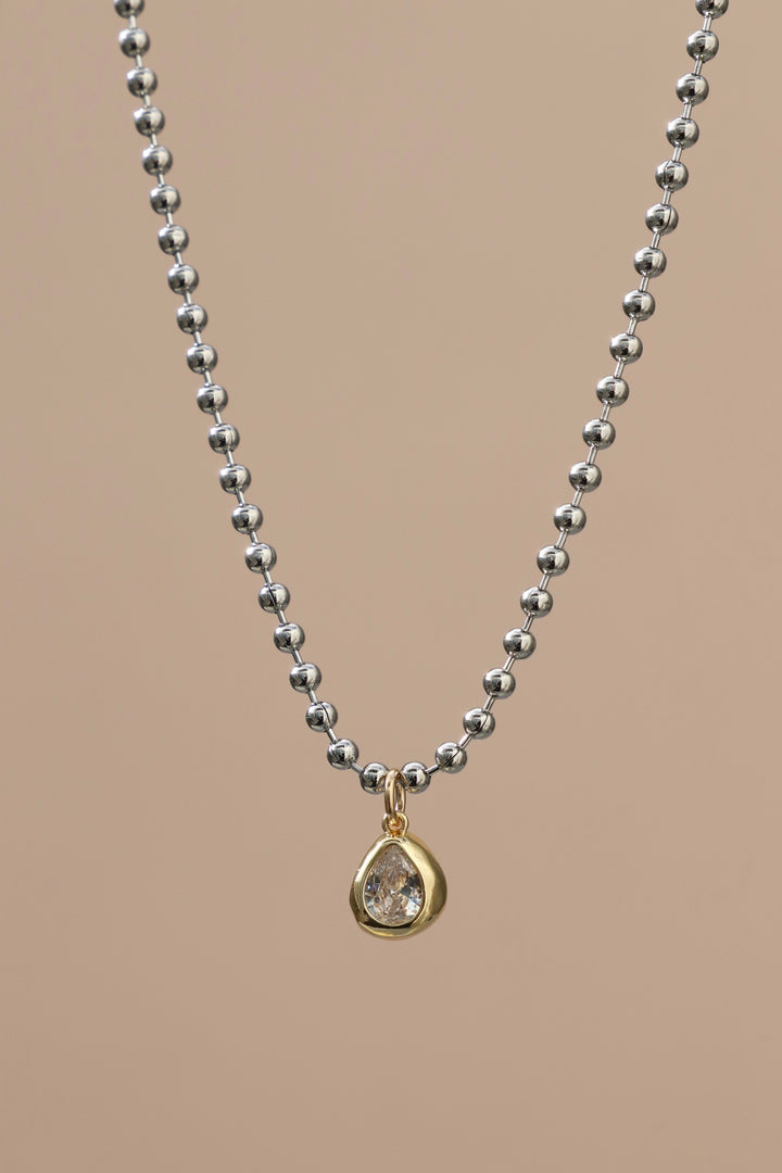 FORMA BALL CHAIN & BEZEL NECKLACE