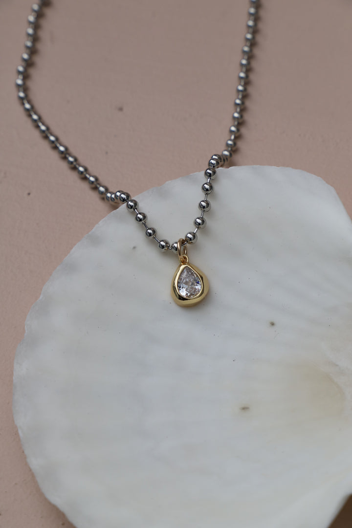 FORMA BALL CHAIN & BEZEL NECKLACE