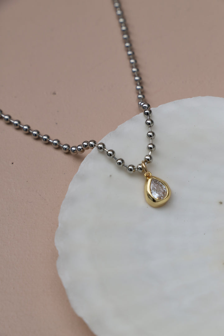 FORMA BALL CHAIN & BEZEL NECKLACE