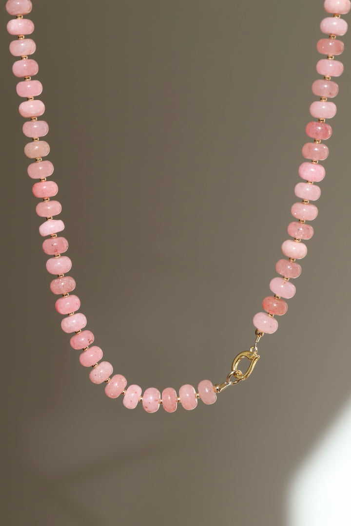 THE COLLECTOR NECKLACE- PINK JADE