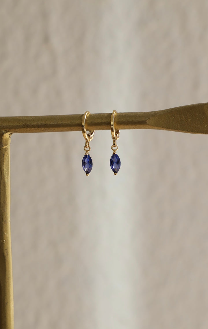SAPPHIRE MARQUISE CZ DROP HUGGIES