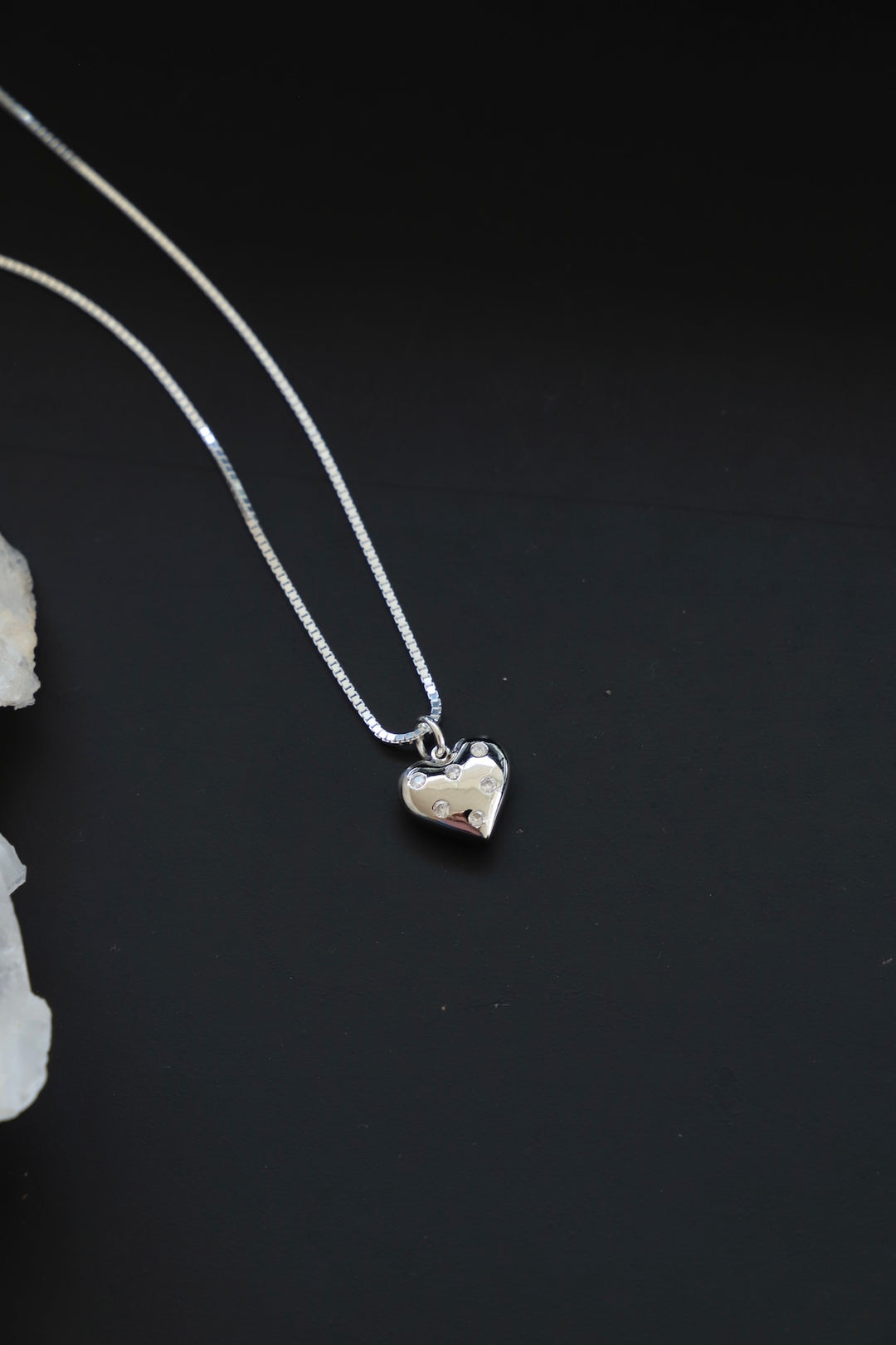 CHARMÉ PUFF HEART CHARM-SILVER