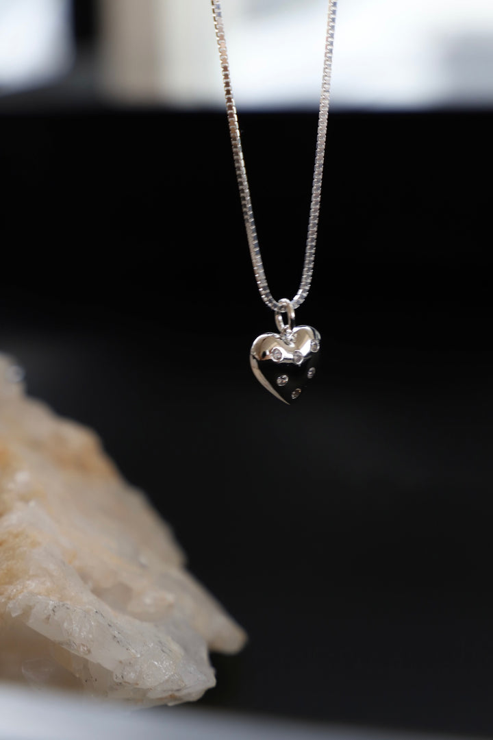 CHARMÉ PUFF HEART CHARM-SILVER