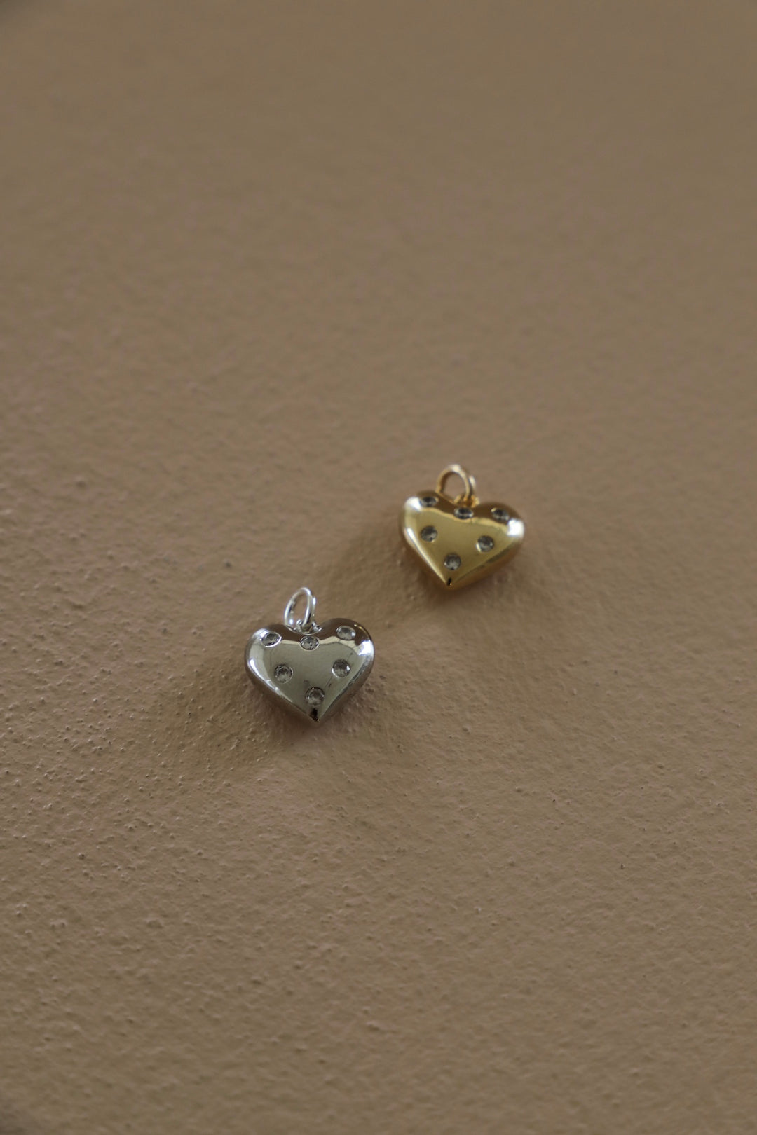 CHARMÉ PUFF HEART CHARM-SILVER