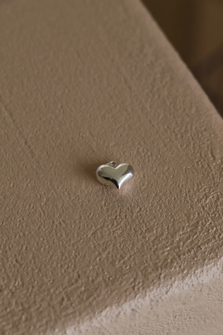 STERLING PUFF HEART CHARM