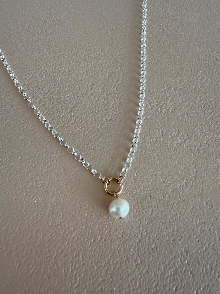 STERLING LUNA NECKLACE